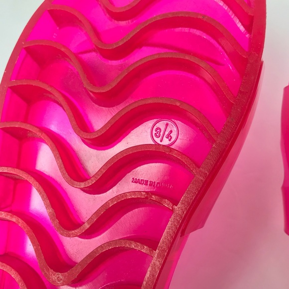 Y2K platform jelly slides hot pink sandals with buckle straps - Picture 7 of 9